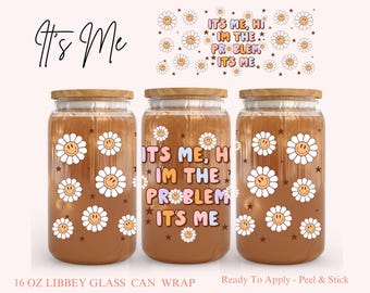 UV DTF Libbey Glass Can Wrap - Ready To Apply - Peel & Stick