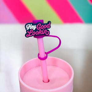Hey Good Looking  Straw Topper | Tumbler Accessories | Straw Cover | Fits 10mm Straws | Straw Topper