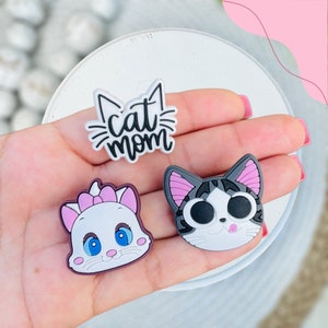 Cat Charms, Kitten Charms, Cat Mom charms, Shoe Charms, Cute charms, Cat Lover charms
