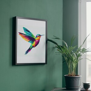 Cross Stitch - Low Poly Hummingbird #2 -Pattern Keeper Compatible - Instant Download