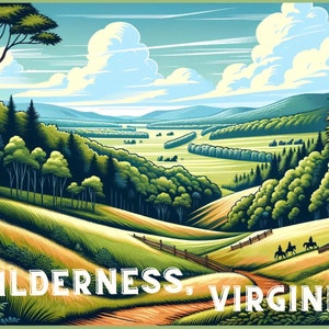 CARTE POSTALE - Nature sauvage, Virginie : parc national, Locust Grove, histoire du champ de bataille, souvenir, cadeau, prêt à être posté, papier cartonné Prem 5,5 x 4,24 po.