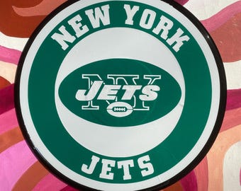 New York Jets handgefertigte Vinyl-Schallplatte Wandkunst Dekor