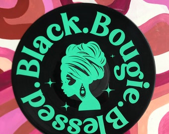 Black.Bougie.Blessed Handgefertigte Schallplatte Wand Kunst Dekor