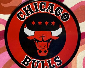 Chicago Bulls Handgefertigte Schallplatte Wand Kunst Dekor