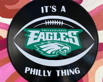 Philadelphia Eagles Handcrafted Vinyl Record Wall Art Decor