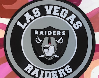 Los Vegas Raiders Handcrafted Vinyl Record Wall Art Decor