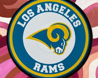 Los Angeles Rams Handgefertigte Schallplatte Wand Kunst Dekor