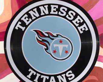 Tennessee Titans Handgefertigte Schallplatte Wand Kunst Dekor