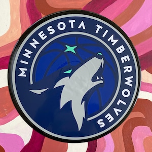 Disque vinyle fabriqué à la main Minnesota Timberwolves Art déco murale