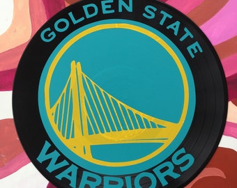 Golden State warriors Handgefertigte Schallplatte Wandkunst Dekor