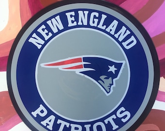 New England Patriots Handgefertigte Vinyl-Schallplatte Wandkunst Dekor
