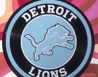 Detroit Lions Handgefertigte Schallplatte Wand Kunst Dekor