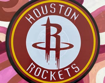 Houston Rockets Handgefertigte Schallplatte Wand Kunst Dekor