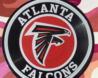 Atlanta Falken Handgefertigte Schallplatte Wand Kunst Dekor