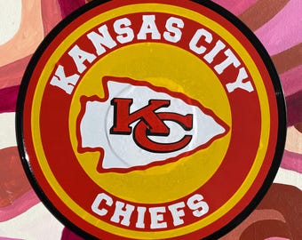 Kansas City Chiefs Handgefertigte Schallplatte Wandkunst Dekor