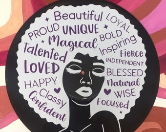 I Am Lady Fro Handgefertigte Schallplatte Wand Kunst Dekor