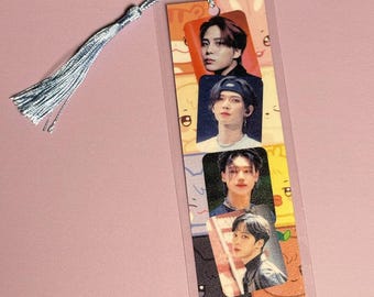 Zakładka Ateez K-pop z frędzlami | Laminowany prezent dla fana