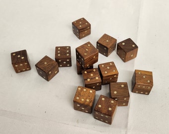 15mm Squared Wooden Dice