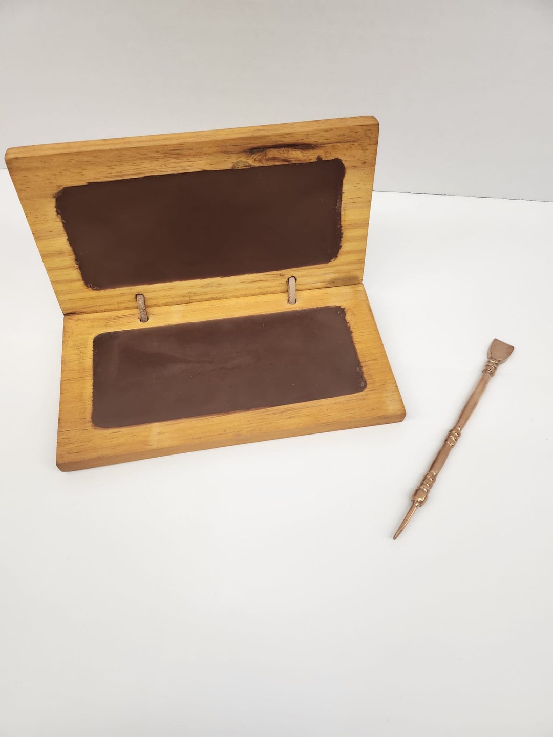 Roman Wax Tablet and Bronze Stylus Etsy UK
