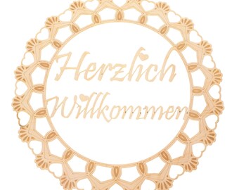 Türkranz Herzlich Willkommen, Geschenk für Freunde, Deko, Mandala