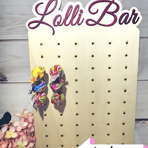 Lollystandaard voor snoepbar, DXF+SVG-bestand, voor lasersnijden, sjabloon, digitale download, lolly's, accessoires voor snoepbar, bruiloft, verjaardag