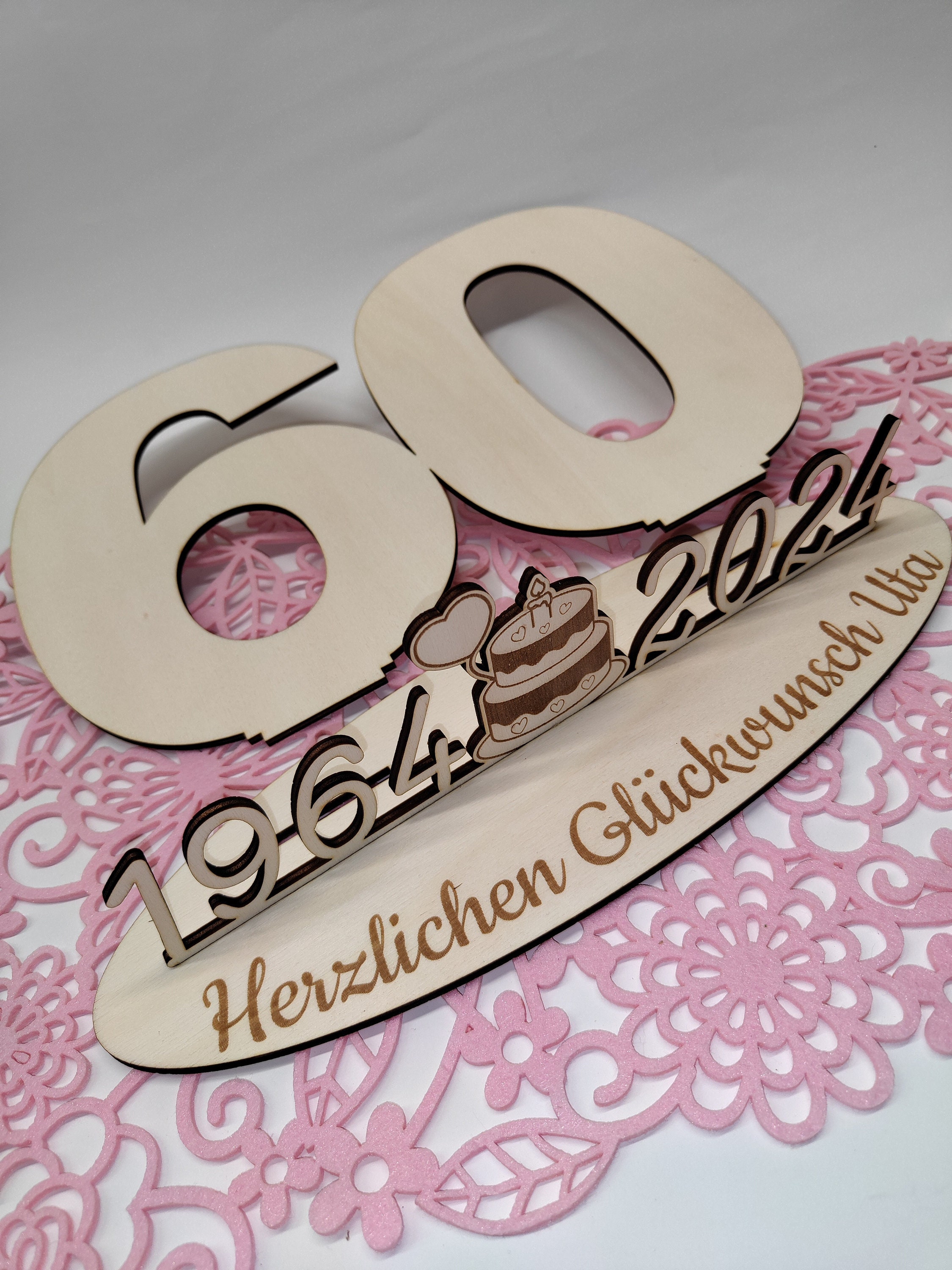 Laserdatei 60. Geburtstag 2026, DXF + SVG Datei, für Laser Cut ...