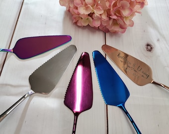 Cake server personalized, cake shovel, wedding, cake server stainless steel in different colors, gift idea, wedding gift