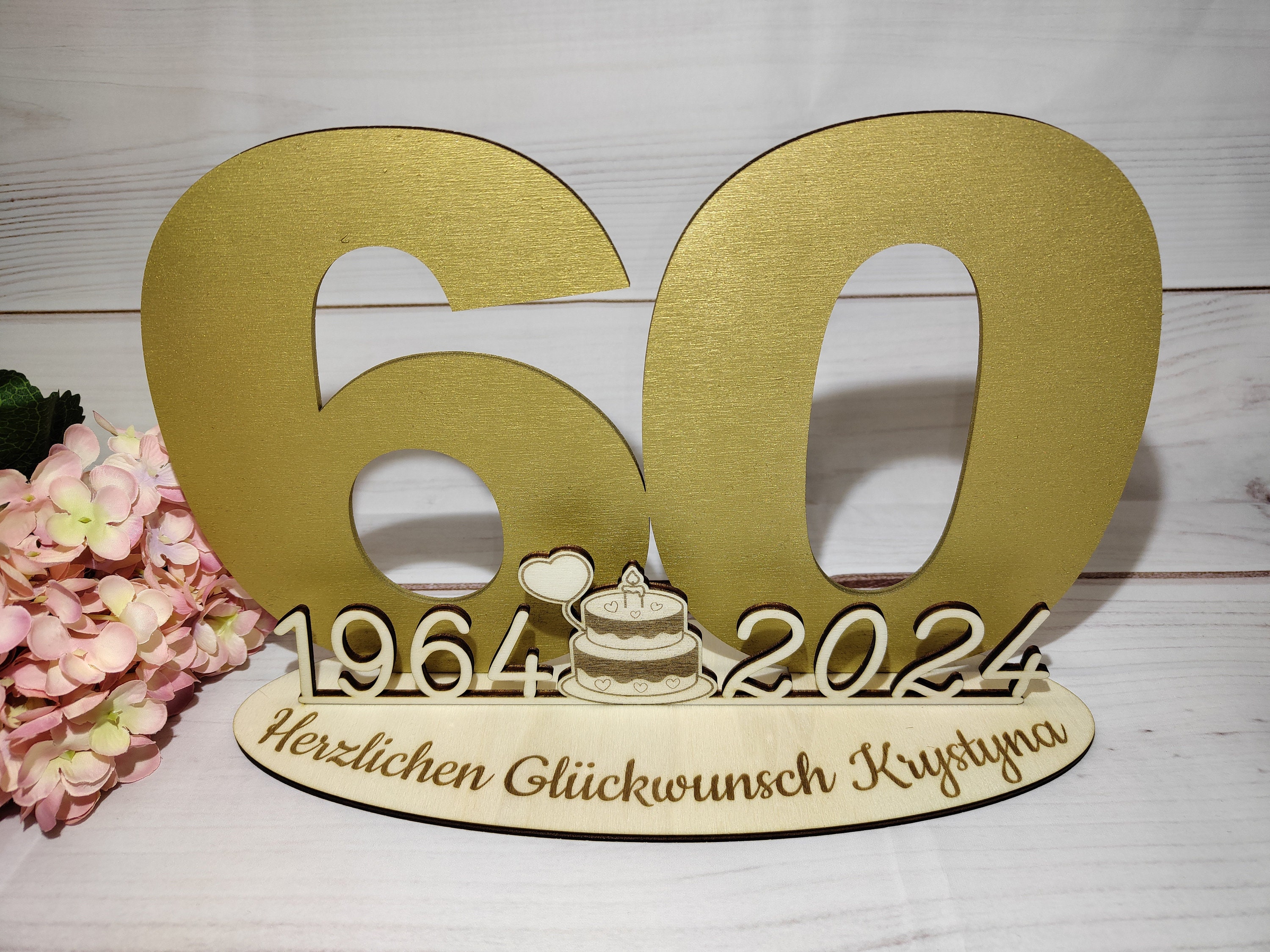 Laserdatei 60. Geburtstag 2026, DXF + SVG Datei, für Laser Cut ...