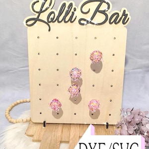 Supporto per lecca-lecca per bar di caramelle, file DXF+SVG, per taglio laser, modello, download digitale, lecca-lecca, accessori per bar di caramelle, matrimonio, compleanno