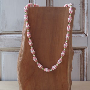 Pearl Pink Crown flower Clay Lei, Hawaiian  Lei , Summer Necklace, Aloha Lei , wedding lei, Hula Accessories,party favors
