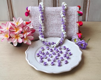 50 pcs Purple Crown Flower Clay Giant Indian Milkweed, Crown Flower Clay for Jewelry making, Lei making , DIY earrings,DIY necklace