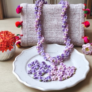 50 pcs Purple& Pink-Purple Crown Flower Clay (M) Giant Indian Milkweed, Crown Flower Clay for Jewelry making, Lei making , DIY earrings