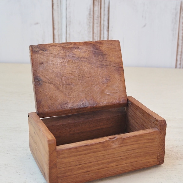 Teak wooden mini box | Jewelry storage Box |Rustic Wooden Home Accessory |gifts for boyfriend, girlfriend,Housewarming gifts