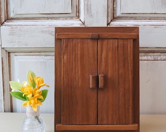 Teak Wooden Vanity Mirror: Rustic Country Home Decor