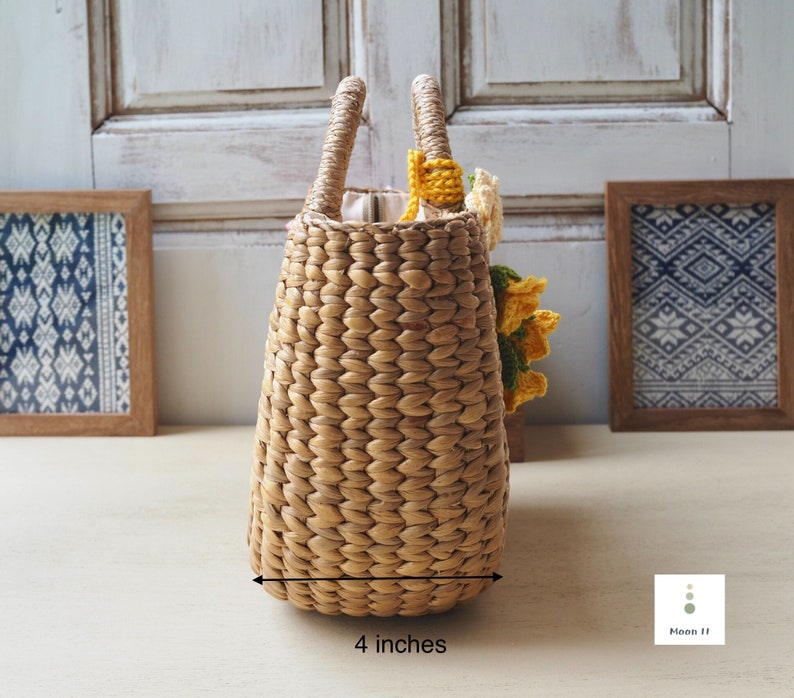 Handwoven Water Hyacinth Tote Bag | Eco-friendly Beach Handbag - Etsy