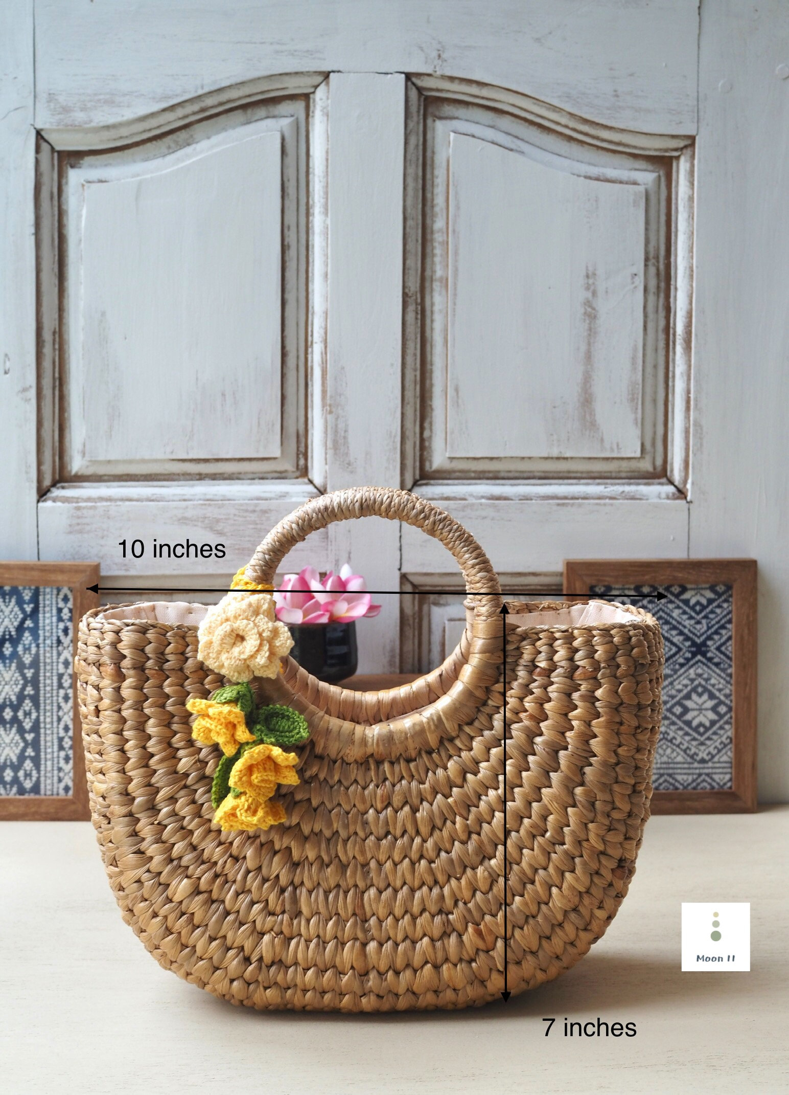 Handwoven Water Hyacinth Tote Bag | Eco-friendly Beach Handbag - Etsy