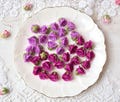 50 Purple Clay Rose Beads: Handmade Jewelry Making Supplies,lei making,Rose with a hole,lokelani,Hawaiian flowers product logo