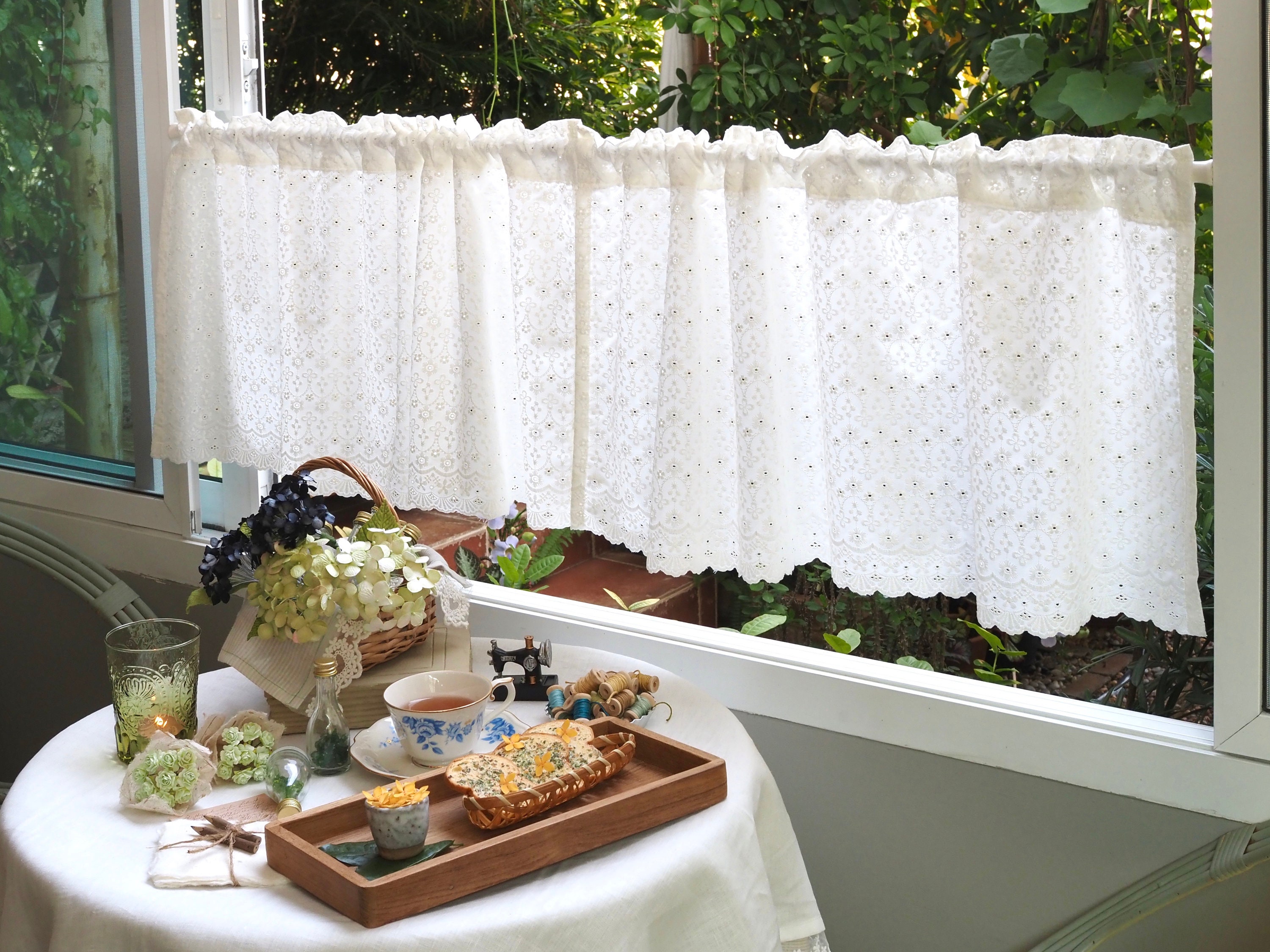 Rideau ancien dentelle - Linge de maison