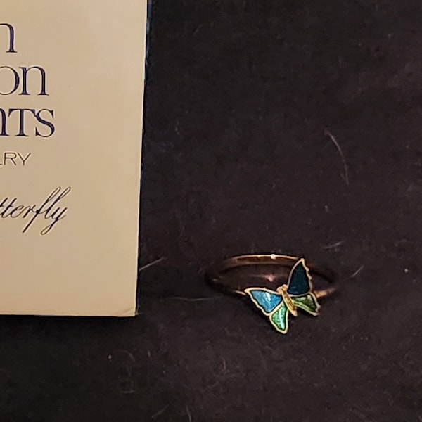 Avon 1970s Shy Butterfly Ring