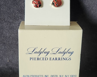 Avon Ladybug Ladybug Pierced Earrings