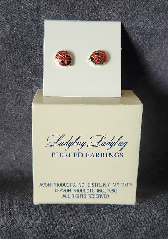Avon Ladybug Ladybug Pierced Earrings