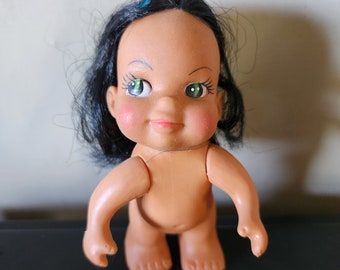 ヴィンテージ 60 年代 ゴム製ハワイアン フラガール人形、ポリネシア