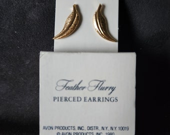 Pendientes Avon 1980 Feather Flurry