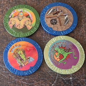 Set von 4 Vintage Trov POG Krome Slammer