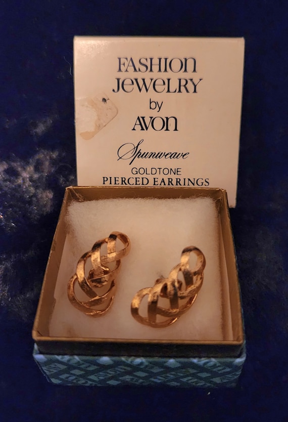 Avon 1980 Spunweave Goldtone Earrings