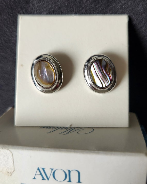 Avon 1978 Abalone Earrings