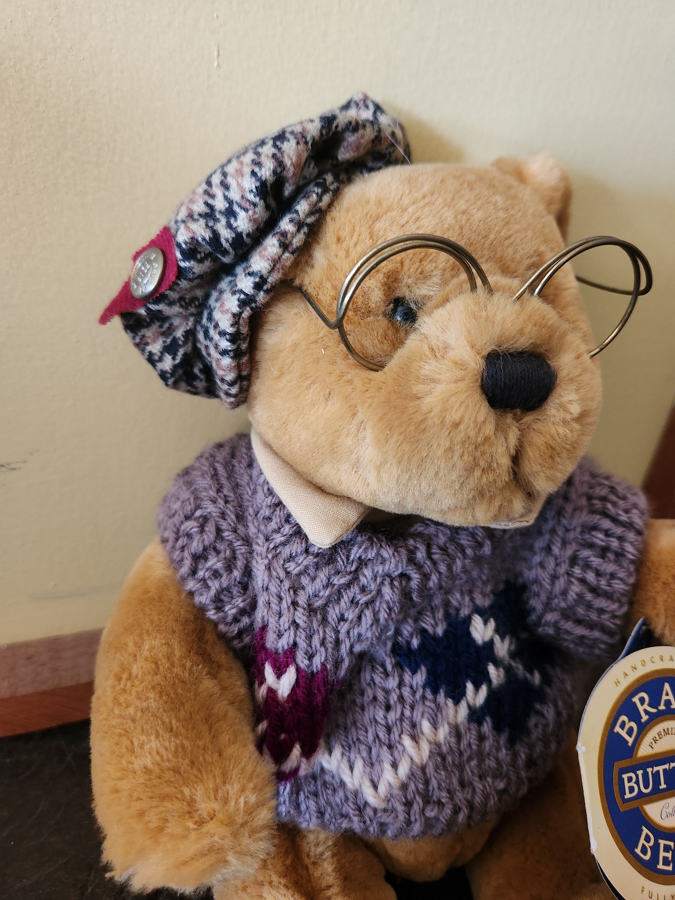 Vintage 1996 Original Brass Button Bear Plush (price PER