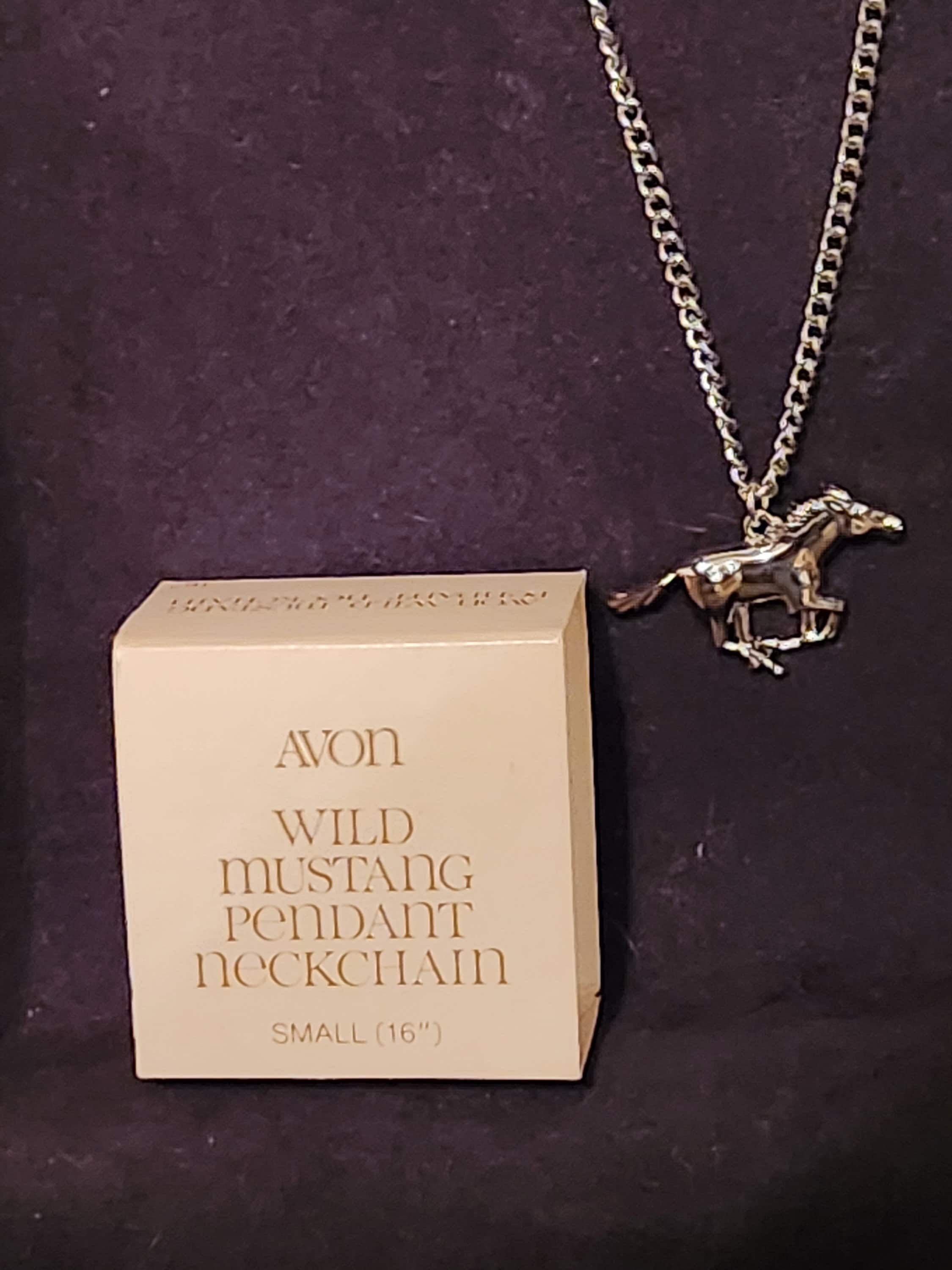 Avon 1980 Wild Mustang 16 Pendant Neckchain Etsy Sweden