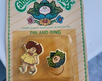 Cabbage Patch Kids 1983 Versiegelt Pin und Ring