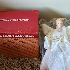 Avon 1987 Victorian Angel Ornament Doll